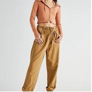 Free People Lights Down Rolled Straight Leg Pants Size Small